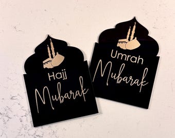Umrah Mubarak | Hajj Mubarak | Mosque Shape | Gift | Hajj/Umrah Gifts | Photo Prop | Hajj | Umrah | Personalized Gift | Acrylic Signs