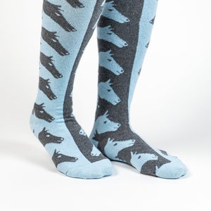 Escher Horse Socks | High Knee Adult And Youth Tall Equestrian Socks | Horse Gifts & Accessories For All Ages | Novelty Horse Themed Socks