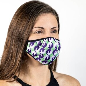 Horse Print Reusable Face Masks | Machine Washable And Breathable Adult And Youth Face Mask | Individual And Multipack Quilted Fabric Masks