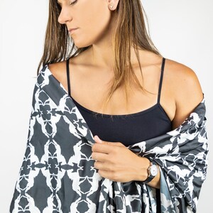 Mirror Horse Womens Square Scarf | Horse Themed Accessories | Equestrian Inspired Satin Charmeuse Shawl | Made With Sustainable Fabrics
