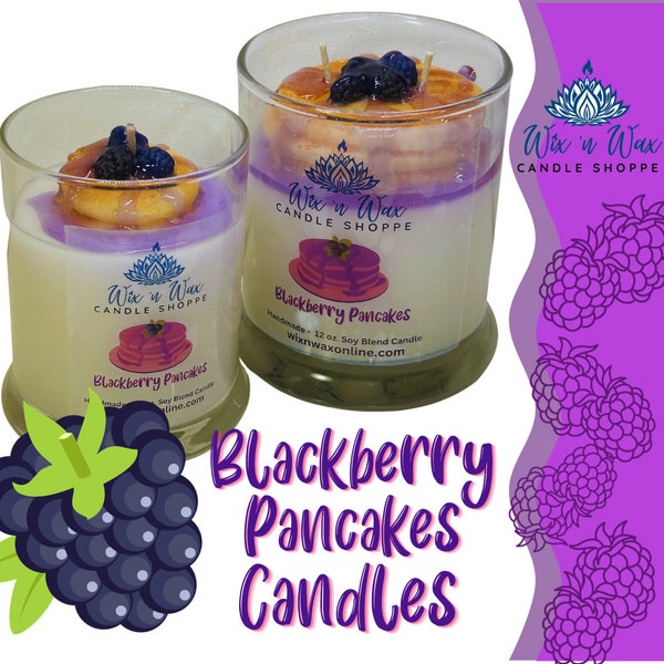 Pancakes Candles | Unique Jar Candle | Handmade | Handpoured | Giftable | Strawberry | Blackberry | Maple Blueberry