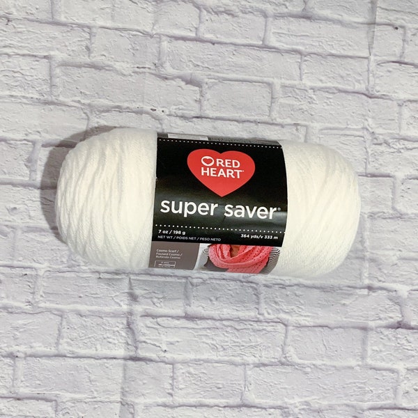 Red Heart Super Saver Yarn - White