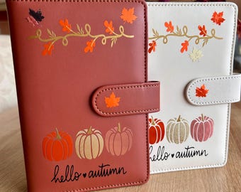 A6 Budget binder, Autumn theme, cash stuffing Planner.
