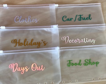 Personalised cash envelopes | cash stuffing wallets.
