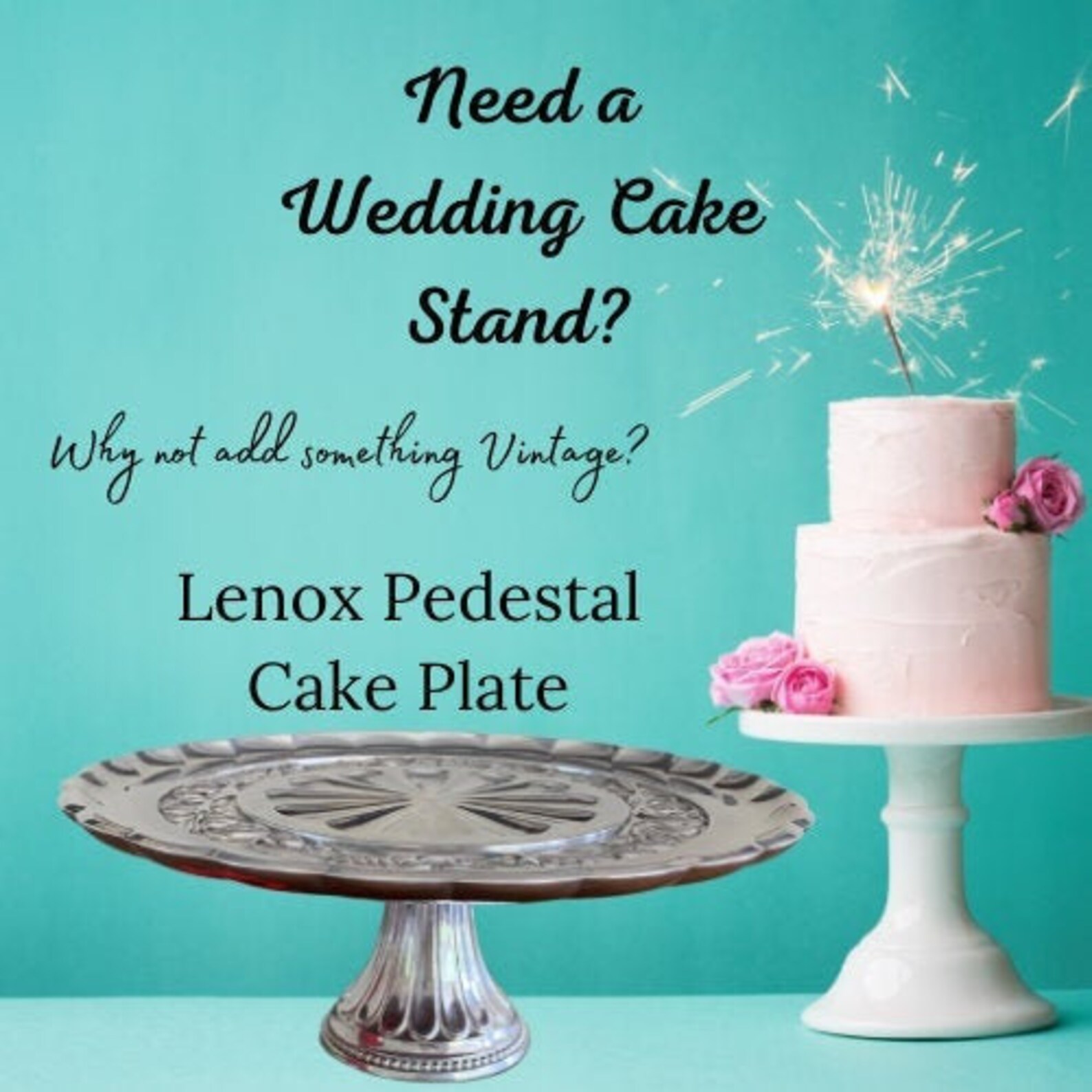 Lenox Pedestal Cake Plate Wedding Cake PlateScalloped Etsy