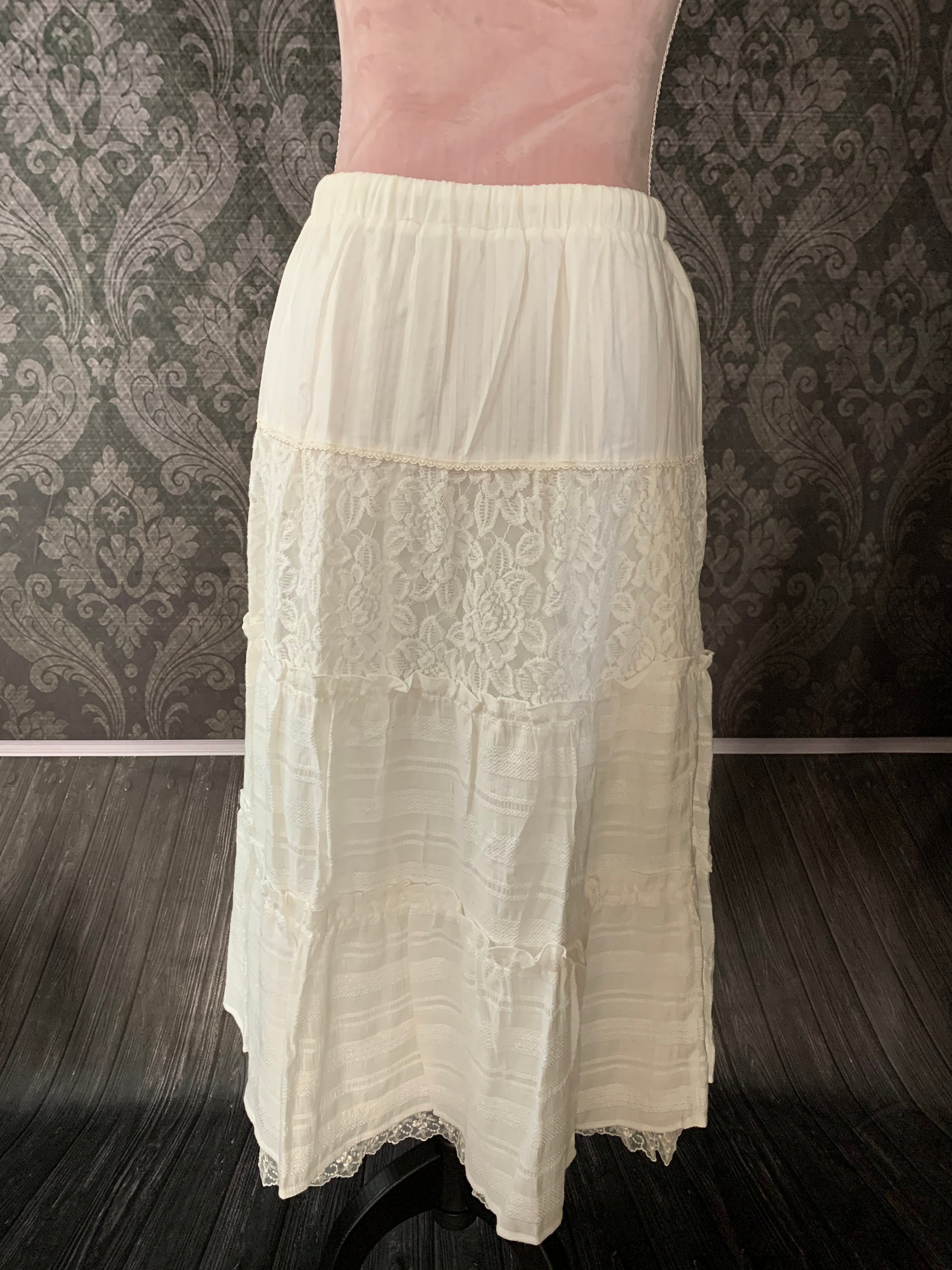 Light Beige Maxi Skirt / Long Boho Skirt / Full Length Skirt / - Etsy