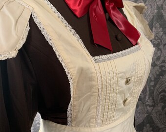 Japanese Maid Dress With Apron / Cottagecore Maid Outfit Japanese Maid Dress With Apron / Cottagecore Maid Outfit