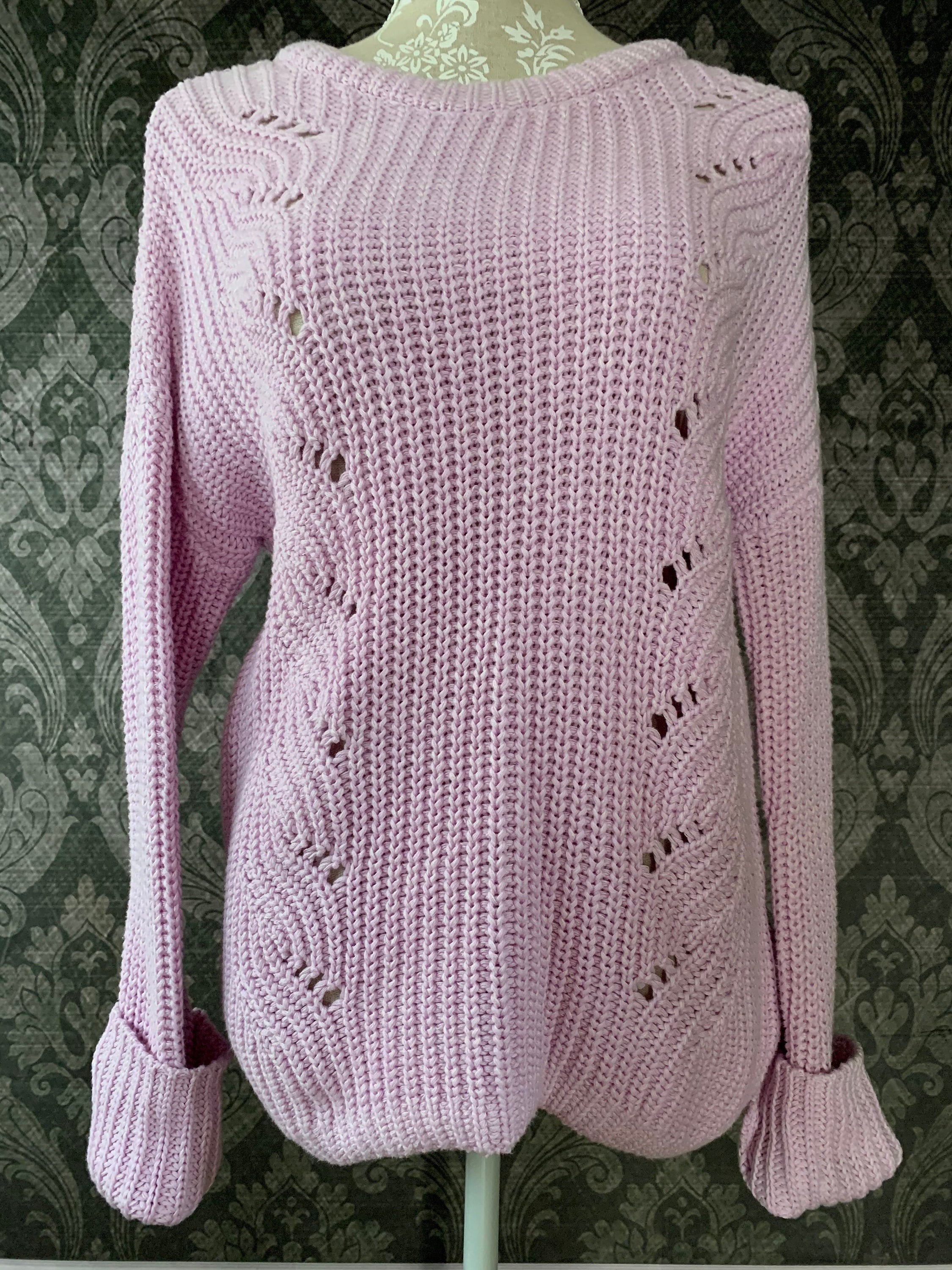 Lilac Knit Sweater / Lilac Knit Pullover Jumper / Medium / 古着 - Etsy UK