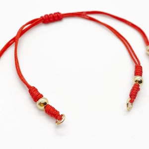 Red String Bracelet Cord, Macrame Adjustable Rope, DIY Jewelry (4.75 inch)