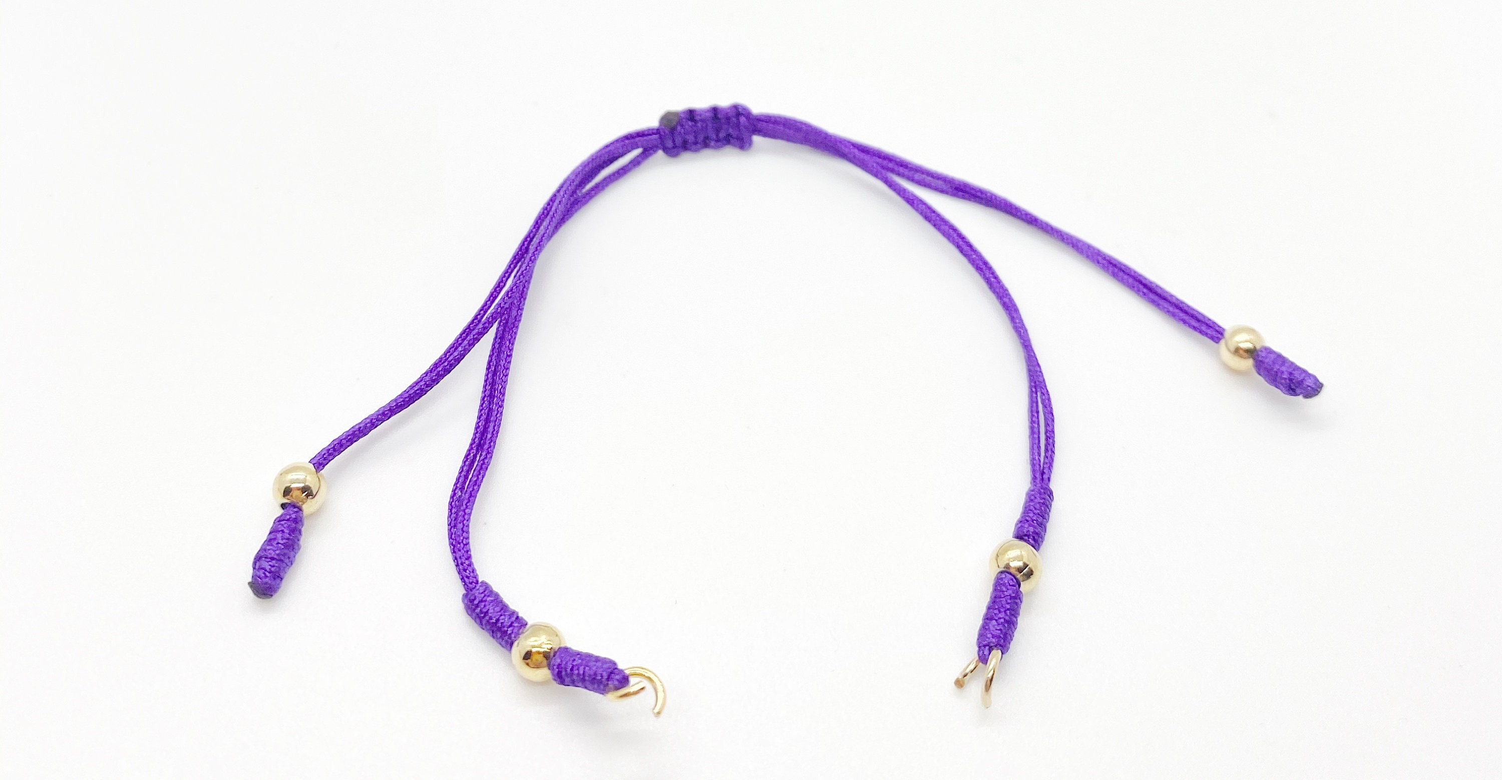 1 Pc Adaptable Half Finished Thread Bracelet Purple Thread Etsy UK