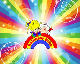 Rainbow Brite 20 oz Tumbler Wrap- Rainbow Brite- Rainbow Brite SVG-Sublimation