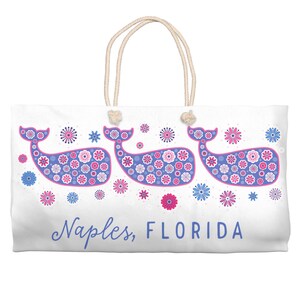 Naples Florida Whale, Weekender Tote