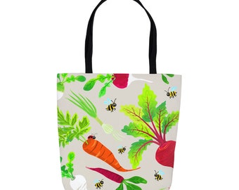 Farmers Market Veggies Tote Bag