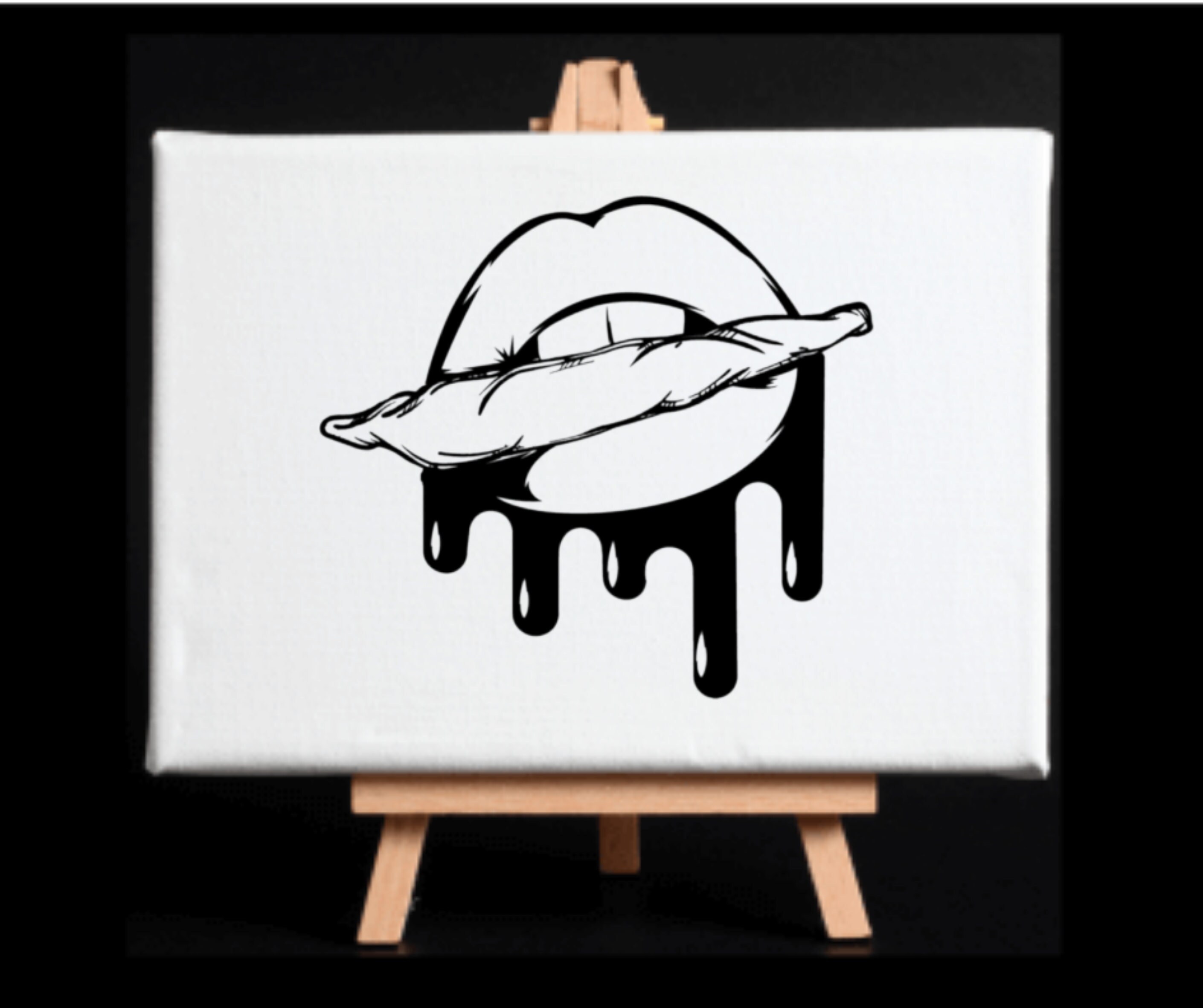 Art Party Outline Canvas Smoke Now and Later/Paint Party/ Predrawn