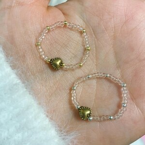 Vintage Heart Ring · Beaded Ring · Heart Ring · Dainty Ring · Match Ring · Daily Ring · Beaded Heart Ring
