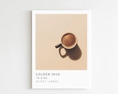 Golden Java Pantone Style Art Print Poster l Minimal Prints l Digital Downloadable Art