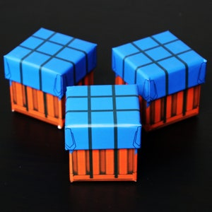 Mutlipacks of PUBG Air Drop Supply Crate Gift Box - 2.25&quot; Box for Gifts, Party Favors, and Small Parts Storage - Packs of 2, 3, 6, 12