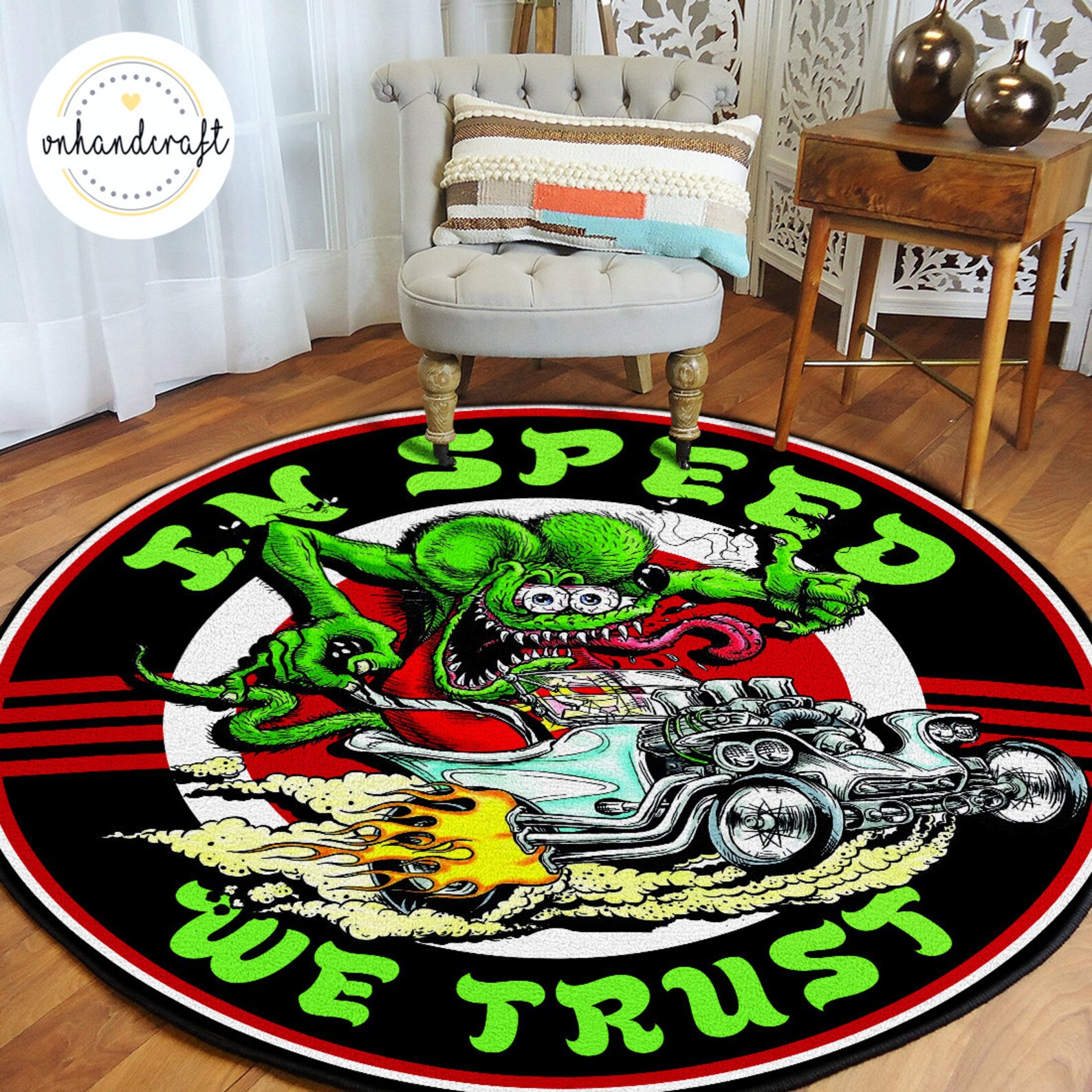 Rat Fink in Speed We Trust Garage Rug for Men / Rat Fink Etsy