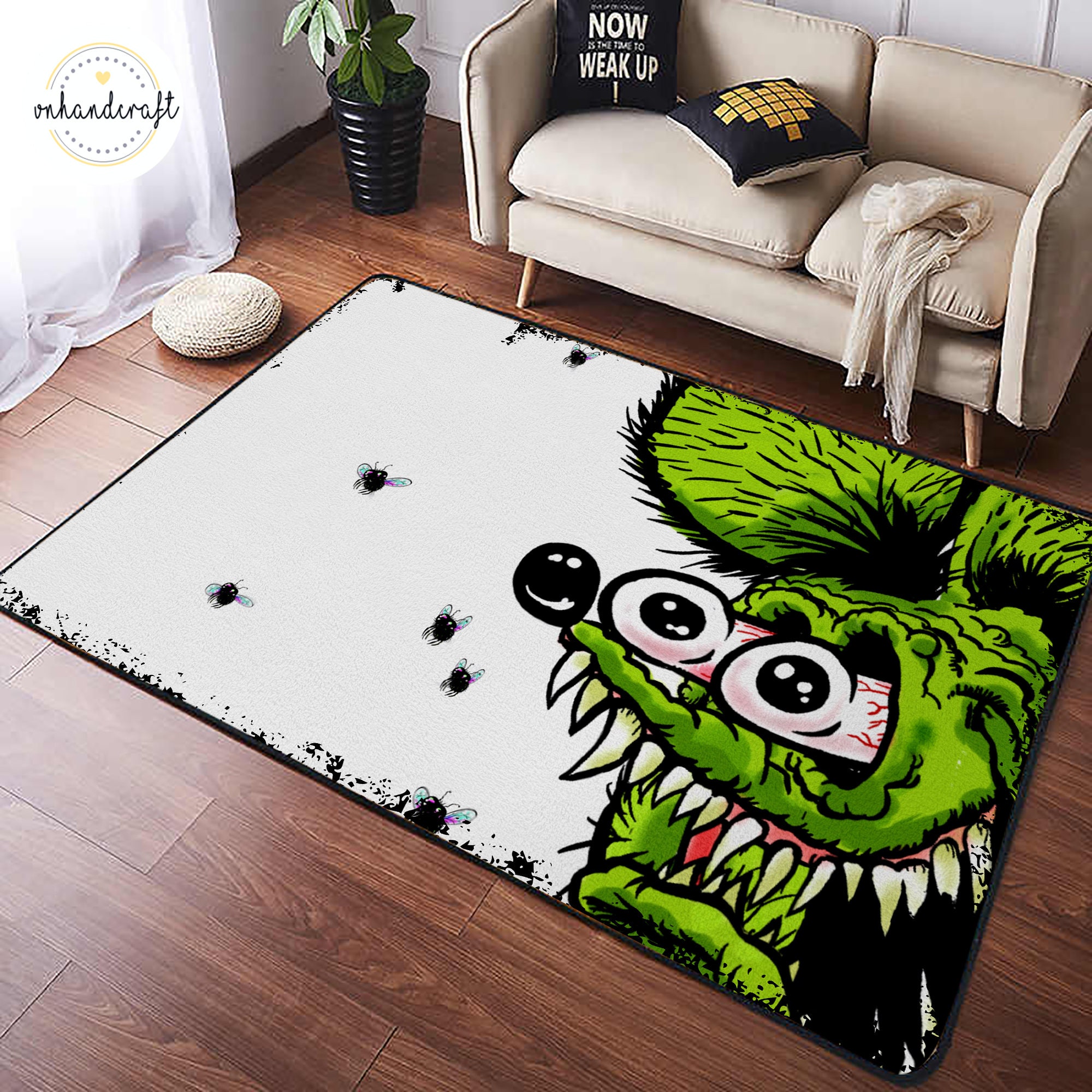 Rugs Rat Fink Rug Gifts for him Gifts for Dad Personalized rat fink roundmat Mancave Rug Rat Rod