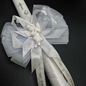 Christening Candle 35 cm long Church Candle Christening ceremony Holy Communion Baptism Candle