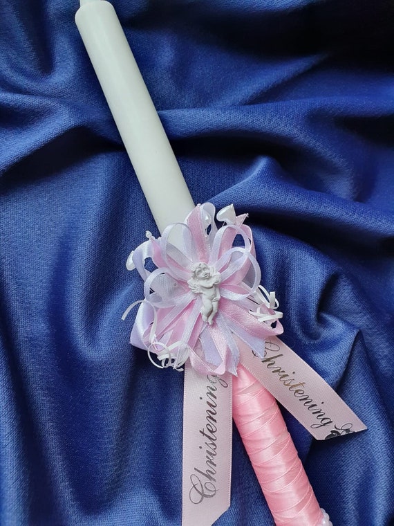 Christening Candle 35 Cm Long Church Candle Christening Etsy