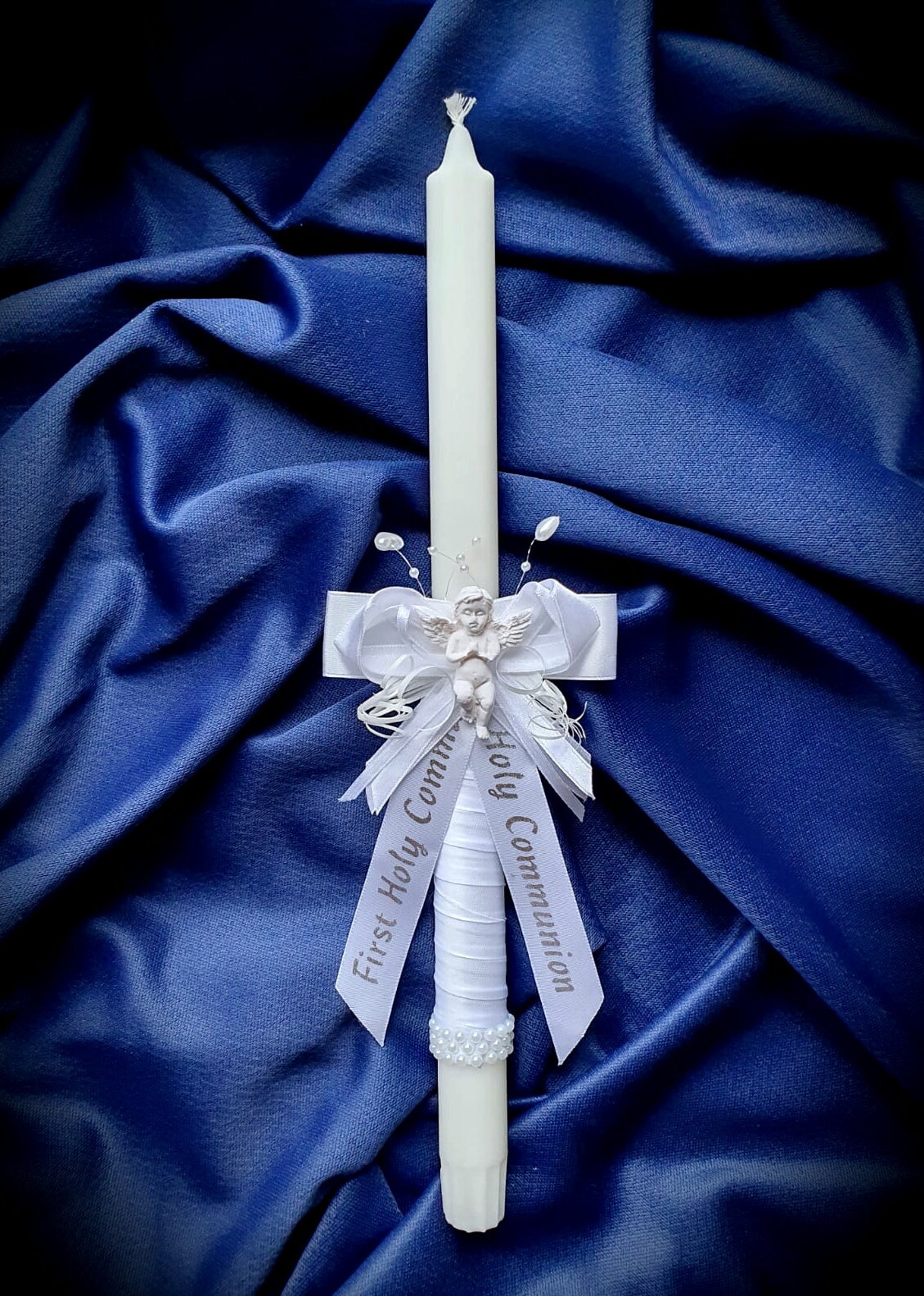 First Holy Communion Candle 35 Cm Long Church Candle Baptism | Etsy