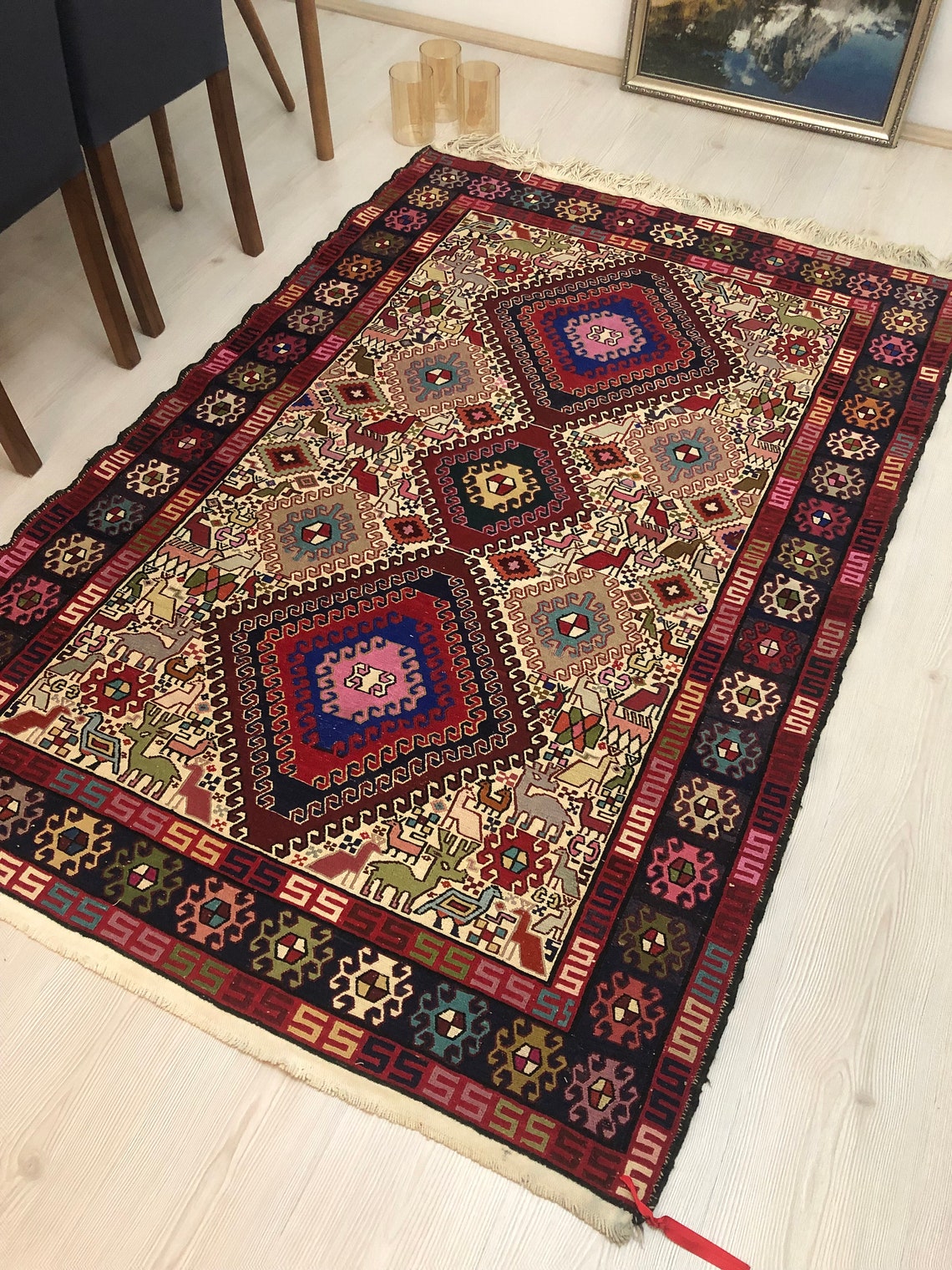 8x10 Turkish Kilim Rug Turkish Area Rug 6.2x4.1 Feet Etsy