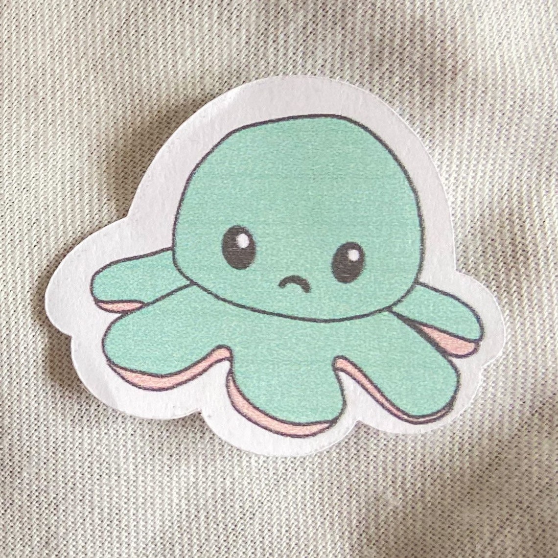 Happy/Sad Octopus Stickers | Etsy