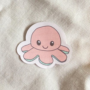 Happy/Sad Octopus Stickers | Etsy