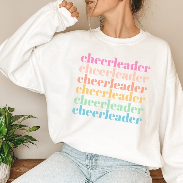 Cheerleader Sweatshirt, Y2K Cheer Sweater, Girls Cheer Sweater, Cheer Squad Crewneck, School Spirit Gift, Cute Trendy Preppy Sweatshirt 2022