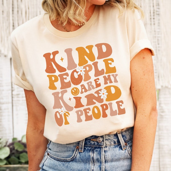 Kind People Are My Kind Of People Shirt, Treat People With Kindness Tee, Growth Mindset T-Shirt, Retro TPWK Teacher Self-Care Preppy Gift