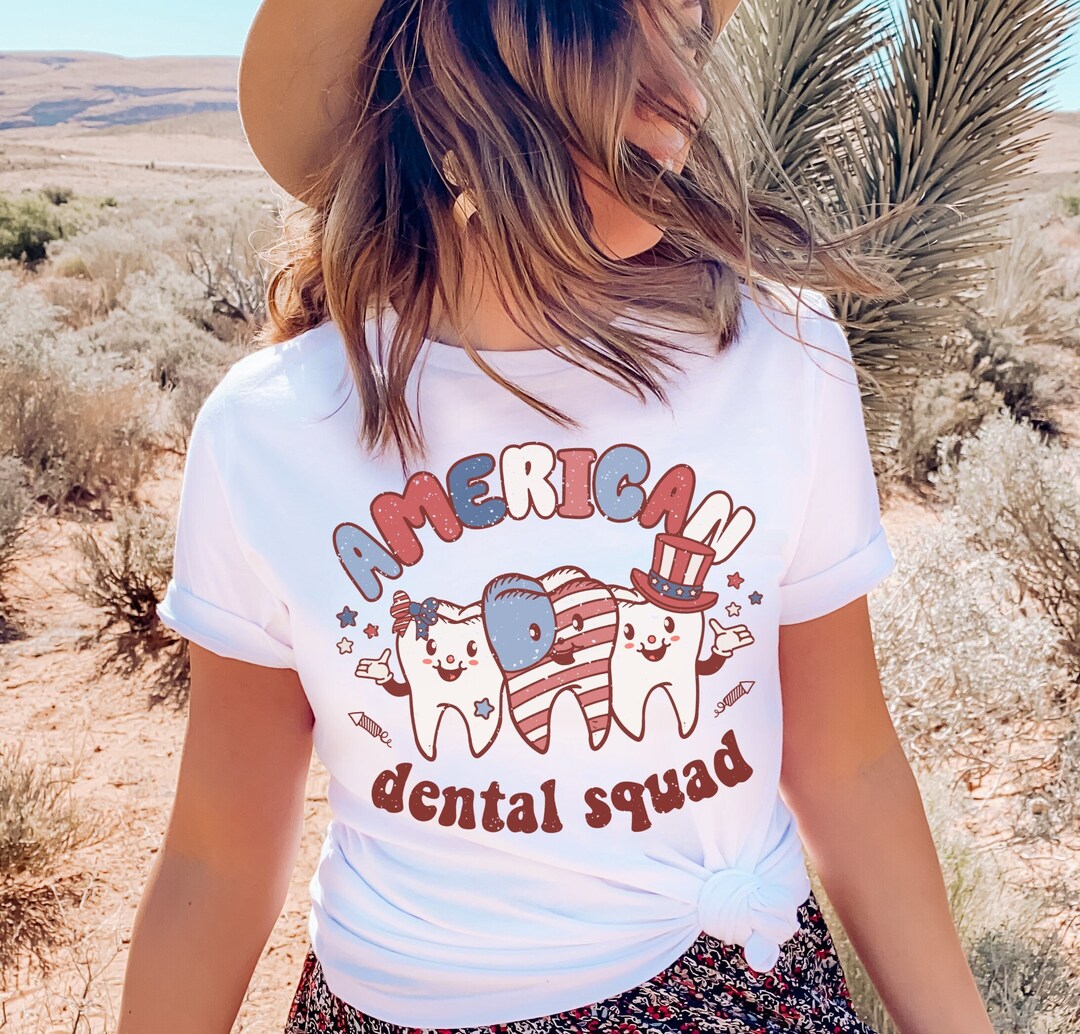 American Dental Squad Shirt Cute 4th of July Retro Pediatric Etsy