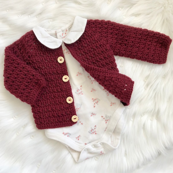 Bébé, enfants, cardigan à boutons, cardigan pour nouveau-né au crochet, cardigan cadeau bébé en tricot, cardigan en tricot léger pour bébé, cardigan pour tout-petit