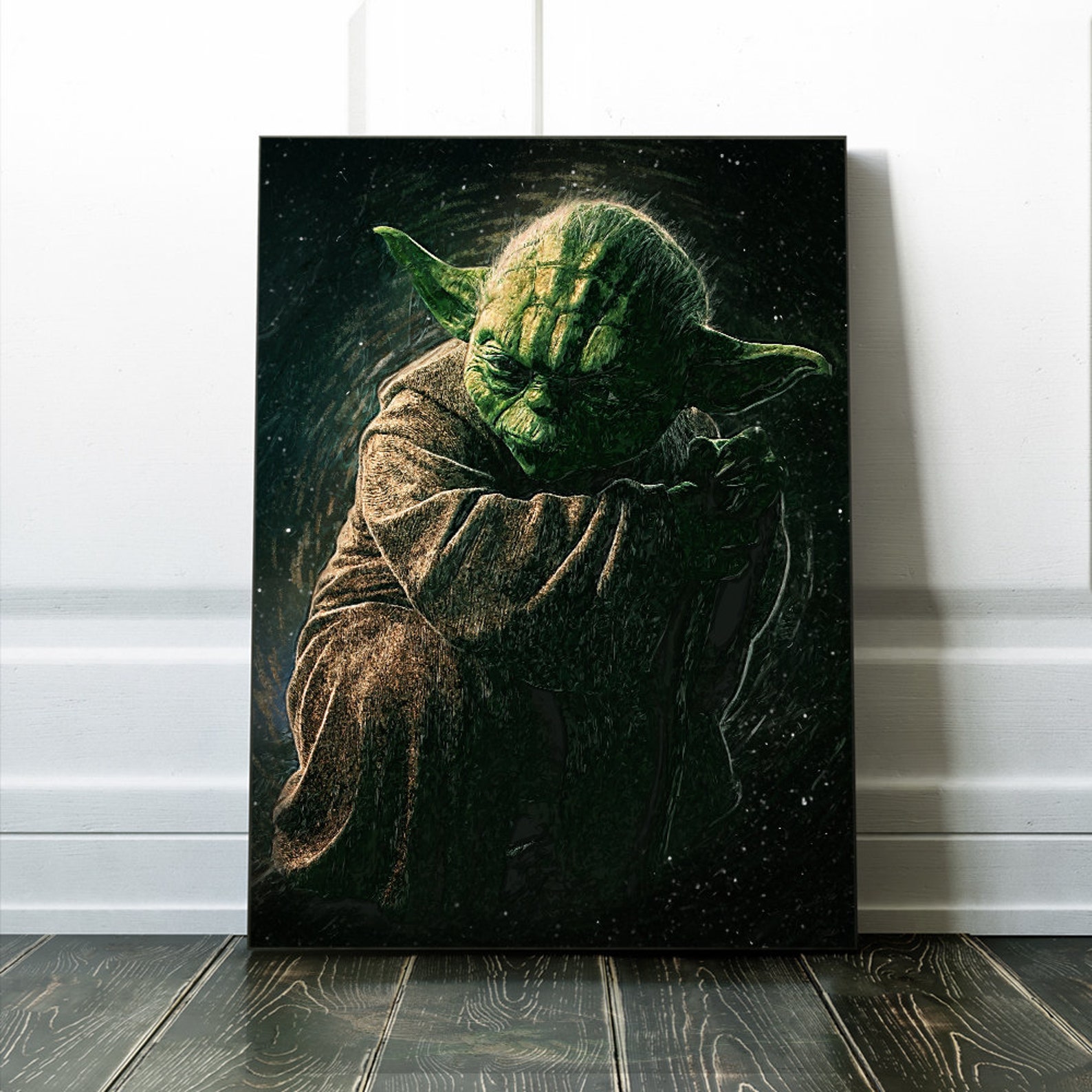 Yoda Poster Star Wars Print Jedi Hero Movie Poster Etsy