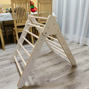 Triangle, faltbare Kletterdreieck - Montessorispel, Felswand, peuterspeelgoed, activiteitenspeelgoed, witte kleur MDF