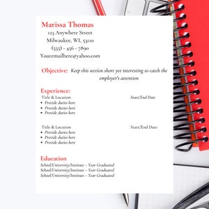 Red Letter Resume, Basic Resume Template, Professional Resume Template, Resume Template, Red Letter Resume Template, Business Template