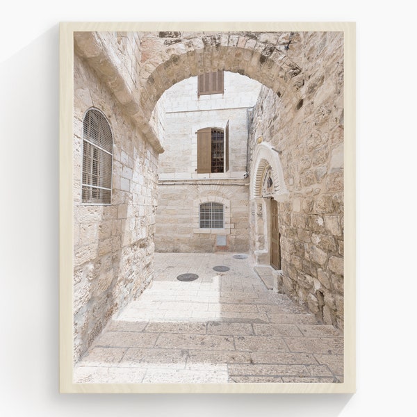 Jerusalem Street Print | Israel Print | Travel Print | Architecture Poster  | Photography Print | Wall Decor | Home Decor | Printable Art