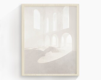 アーチ建築プリント | ニュートラルプリント | ミニマリストプリント | デジタルプリント | 壁装飾 | 室内装飾 | 印刷可能な壁アート | 印刷可能なアート