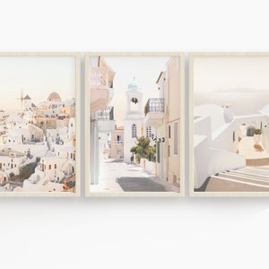 Set of 3 Santorini Print | Greece Print | Travel Print | Mediterranean  Poster  | Photography Print | Wall Decor | Home Decor |Printable Art