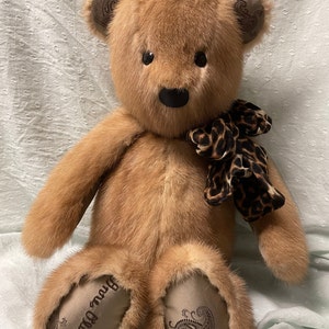 Fur Keepsake Memory Bears-Made from a coat or clothing you provide.