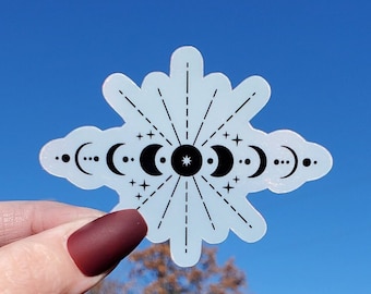 Holographic Moon Phase Sticker, Moon Sticker, Moon Phase Sticker, Moon Phase, Moon, Stickers, Holo Moon Sticker, Holo Sticker, Star Sticker