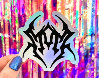 Holographic Metal Mom Sticker, Heavy Metal Death Metal Font Mom Sticker, Water Bottle and Laptop Decal, Holo Mom Sticker