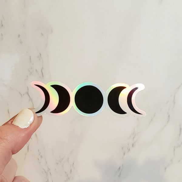 Holographic Moon Phase Sticker, Moon Phase, Magic Sticker, Sticker, Moon Sticker, Mystic Sticker, Magic Sticker, Crescent Moon, Stickers