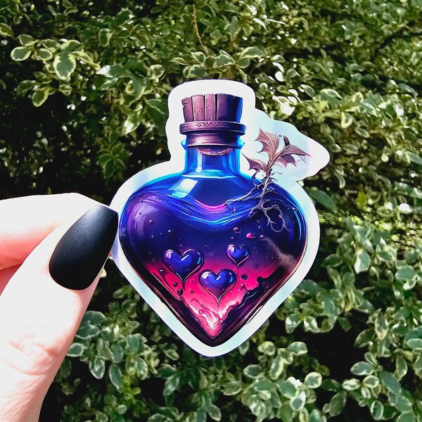 Holographic Potion Bottle Sticker, Potion Sticker, Magic Sticker, Dragon Sticker, Stickers, Potion Bottle Sticker, Witch Sticker, Sticker