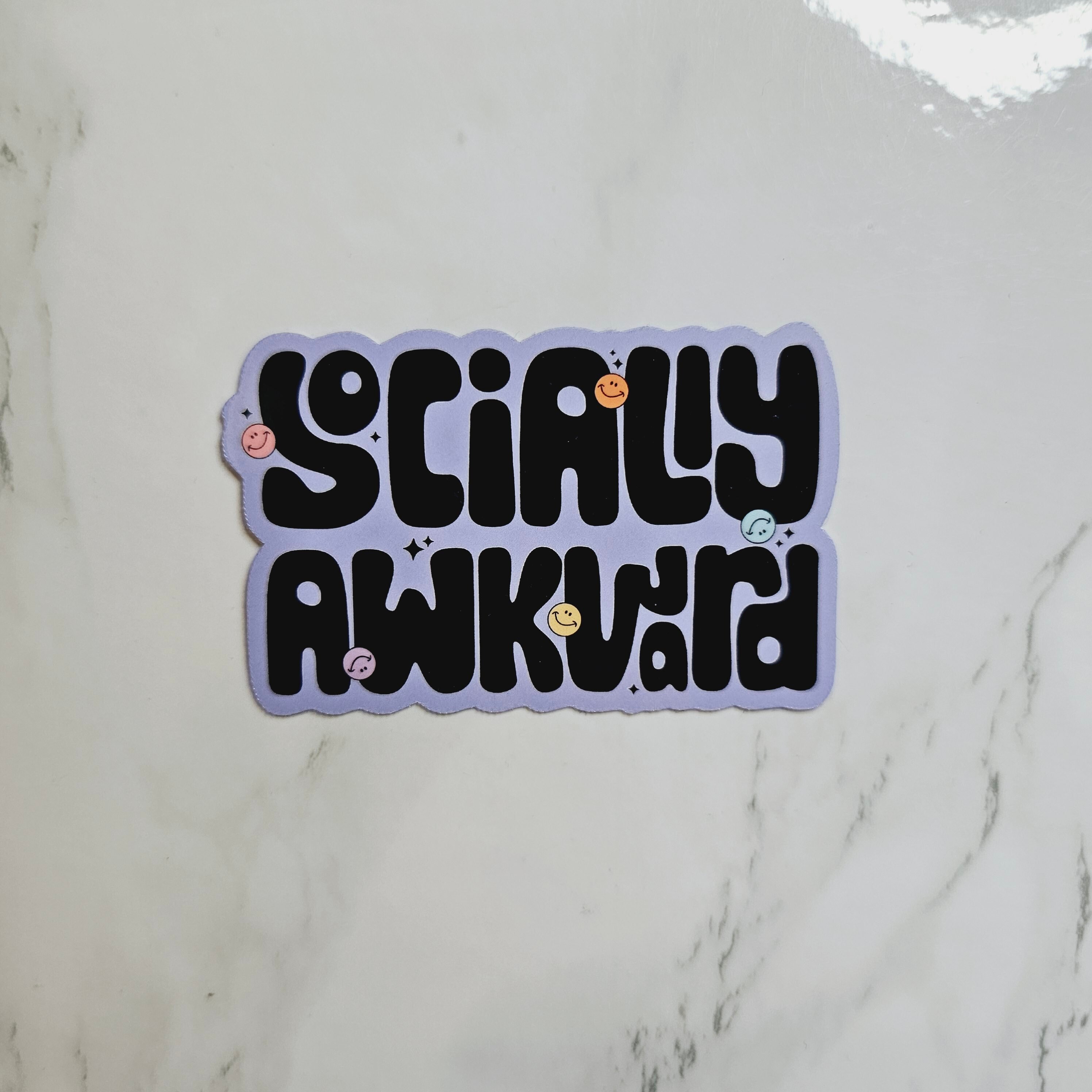 Socially Awkward Sticker, Awkward Sticker, Stickers, Mental Health ...