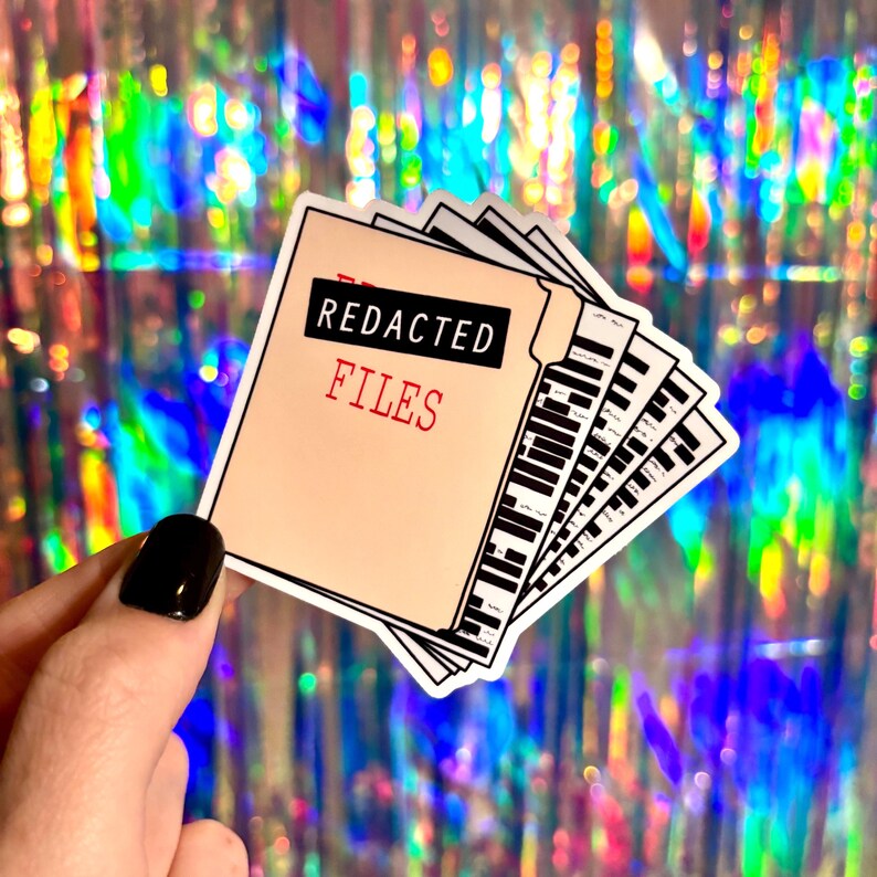 Redacted Folder Redacted Files Sticker, Funny File Folder Sticker, Top Secret Sticker ...