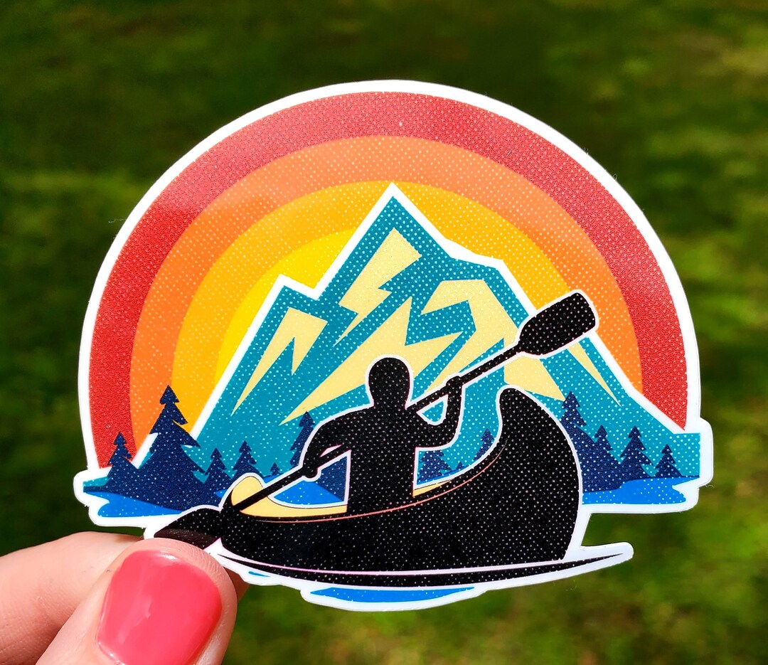 Kayaking Sticker, Canoe Sticker, Camping Sticker, Vinyl Sticker, River