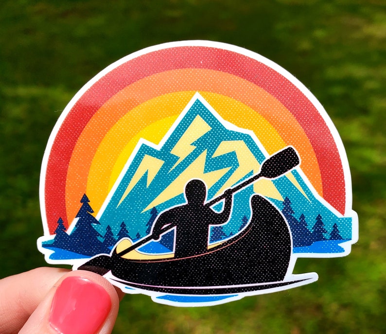 Kayaking Sticker Canoe Sticker Camping Sticker Vinyl Etsy