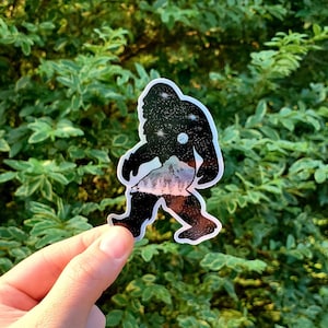 Holographic Sasquatch Sticker, Big Foot Sticker, Camping Sticker, Holo Sticker, Outdoor Sticker, Camping, Outdoors, Big Foot, Sasquatch