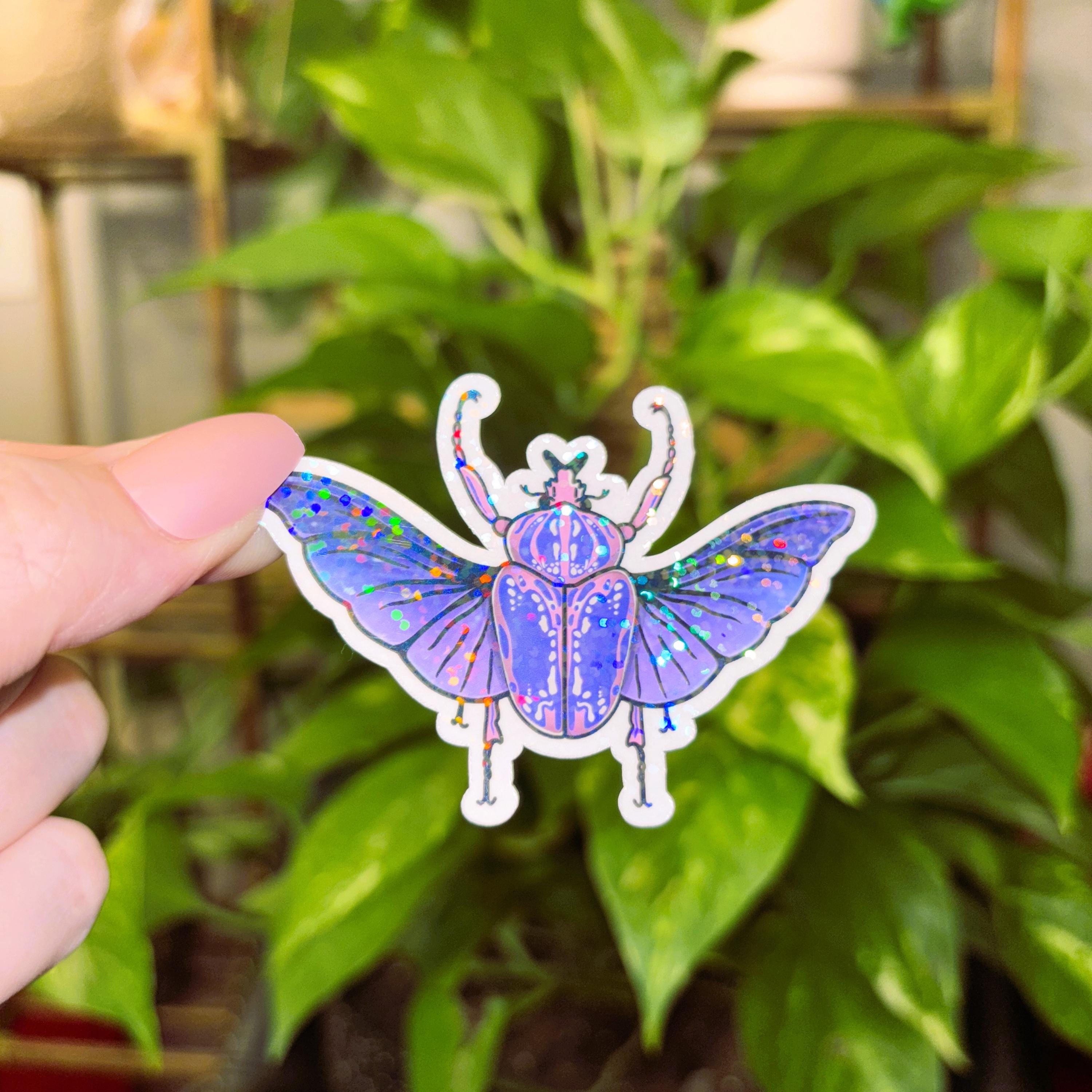 Glitter Beetle Wings Sticker, Bug Sticker, Beetle, Insect Sticker ...